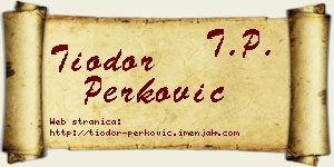 Tiodor Perković vizit kartica